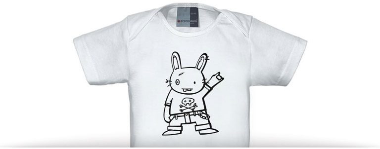 hasendisko baby shirt – rock on!